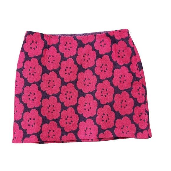 Boden Wool Blend Pink Floral Mini Skirt Womens Size US 14 R - Picture 8 of 8